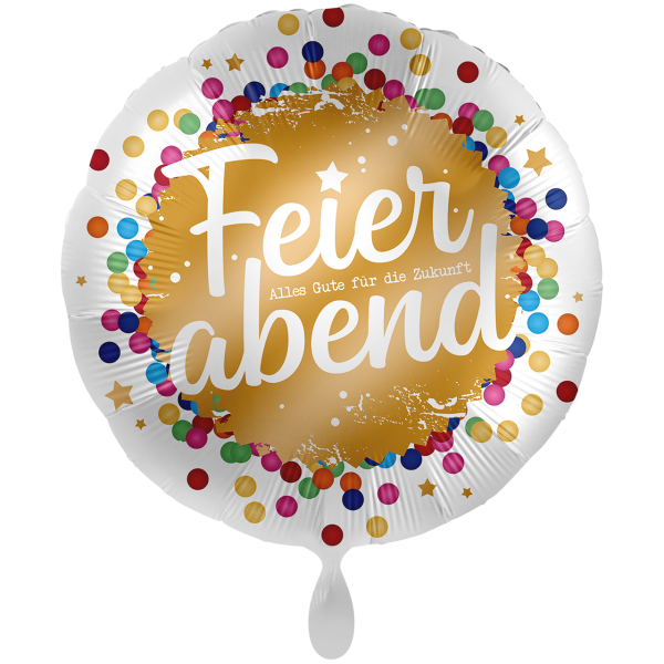 Folienballon Ruhestand Feierabend Konfetti groß