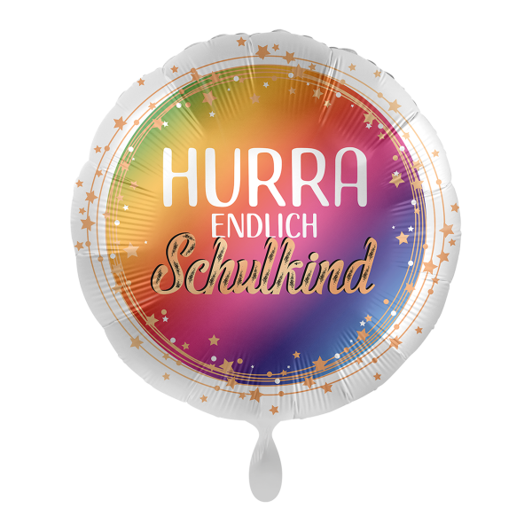 Folienballon Einschulung - Hurra endlich Schulkind