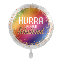 Folienballon Einschulung - Hurra endlich Schulkind
