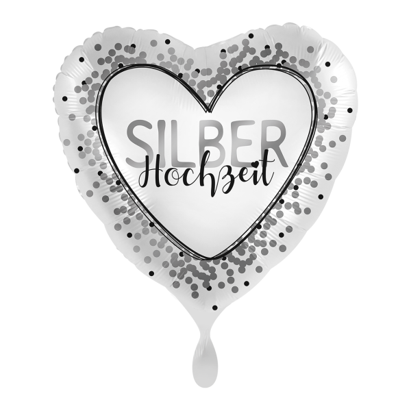 Folienballon Silberhochzeit