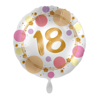Folienballon Zahl 18  Shiny Dots