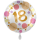Folienballon Zahl 18 Shiny Dots groß