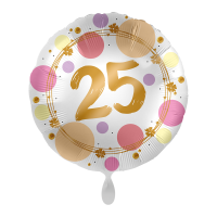 Folienballon Zahl 25 Shiny Dots