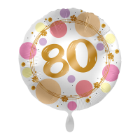 Folienballon Zahl 80 Shiny Dots