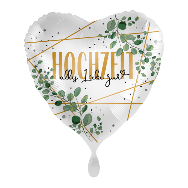 Folienballon Hochzeit - Alles Liebe zur - Eukalyptus