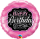 Folienballon HBD - Birthday Pink und Black