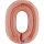 Folienballon Zahl 0 - rose gold