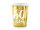 Pappbecher Zahl 60 gold glänzend