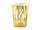 Pappbecher Zahl 18 gold glänzend