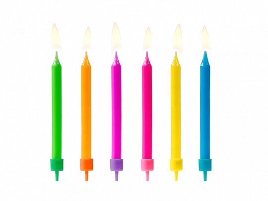 Kuchenkerzen bunt