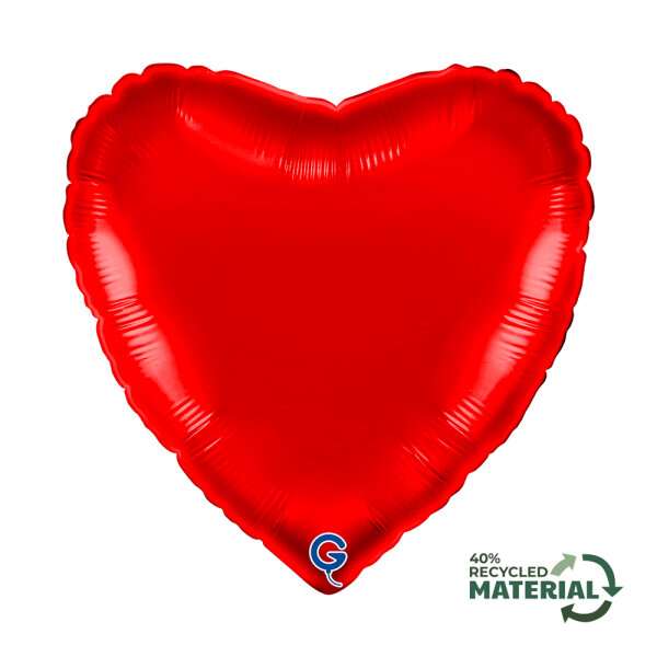 Folienballon SC - Herz rot glänzend