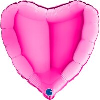 Folienballon SC - Herz (B) magenta