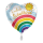 Folienballon Einschulung - Endlich Schulkind Regenbogen