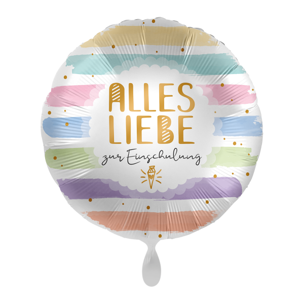 Folienballon Einschulung - Alles Liebe zur ... Pastell