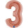 Folienballon Zahl 3 - rose gold