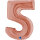 Folienballon Zahl 5 - rose gold