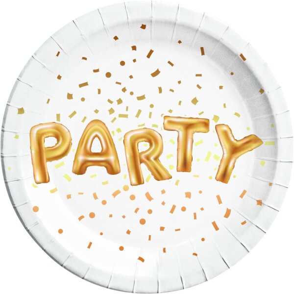 Pappteller Gold Party