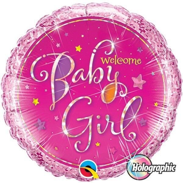 Folienballon Baby - Welcome Baby Girl*