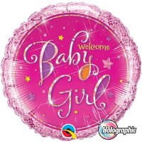 Folienballon Baby - Welcome Baby Girl*