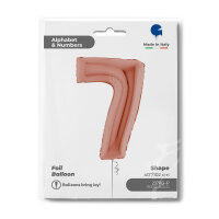 Folienballon Zahl 7 - rose gold