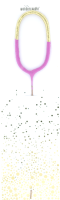 Wunderkerze Zahl 0 Bi-Color gold/pink