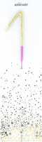 Wunderkerze Zahl 1 Bi-Color gold/pink