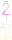 Wunderkerze Zahl 2 Bi-Color gold/pink