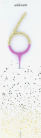Wunderkerze Zahl 6 Bi-Color gold/pink