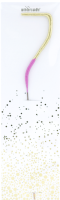 Wunderkerze Zahl 7 Bi-Color gold/pink