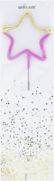 Wunderkerze Stern Bi-Color gold/pink