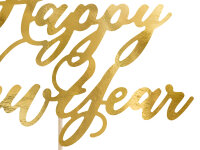 Cake Topper - HNY - Happy New Year gold