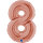 Folienballon Zahl 8 - rose gold
