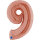 Folienballon Zahl 9 - rose gold