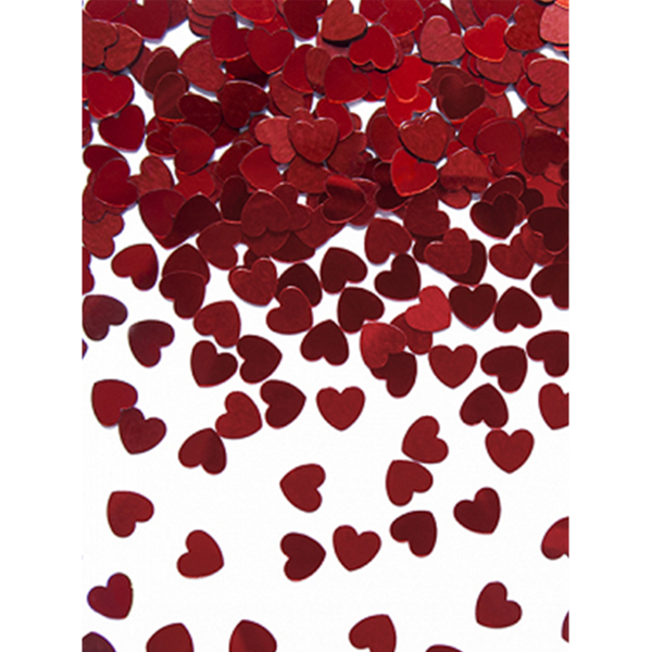 Folienkonfetti metallic rote Herzen klein