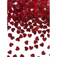 Folienkonfetti metallic rote Herzen klein