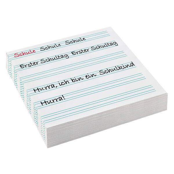 Servietten Einschulung - Schulanfang Schrift