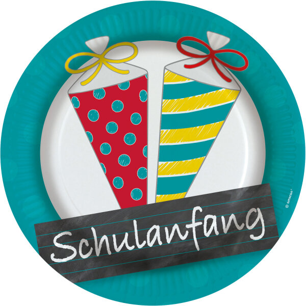 Pappteller Einschulung - Schulanfang