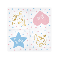 Servietten Babyshower Boy or Girl