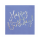 Servietten HBD - Happy Birthday blau silber