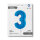 Folienballon Zahl 3 blau