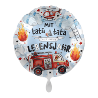 Folienballon HBD - Happy Fire Engine - Tatü Tata