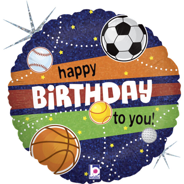 Folienballon HBD - Birthday Sports