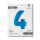 Folienballon Zahl 4 blau