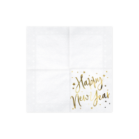 Servietten HNY - weiß - Happy New Year