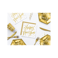Servietten HNY - weiß - Happy New Year