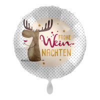 Folienballon XMAS - Rentier mit Wein