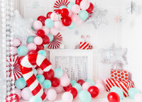 Folienballon Zuckerstange rot groß