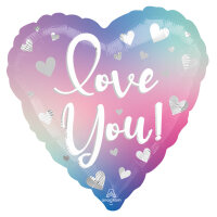 Folienballon Love you filtered Ombre