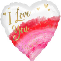 Folienballon Geode Watercolour Love