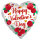 Folienballon Infused Happy Valentines Day groß
